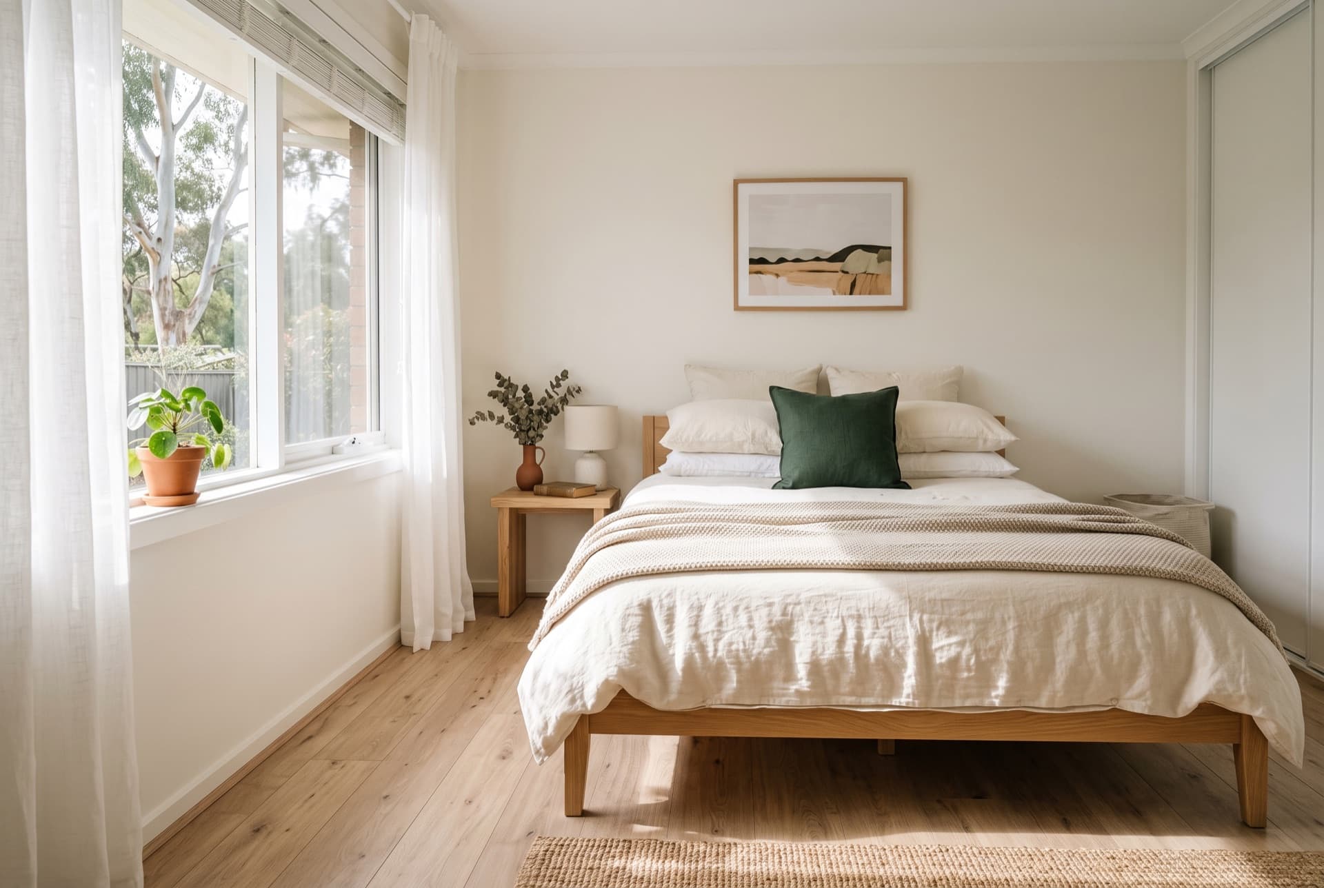 Laminate flooring in a finished room