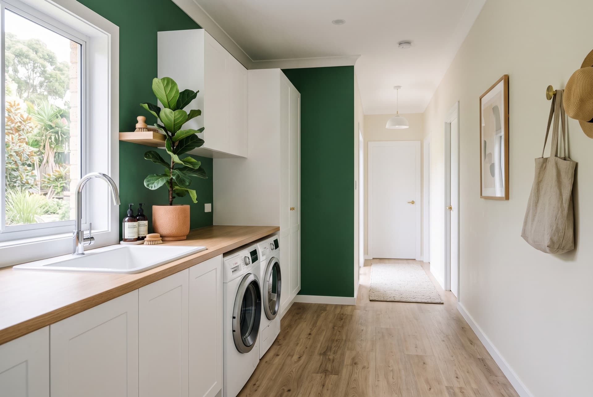 Vinyl flooring in a finished room